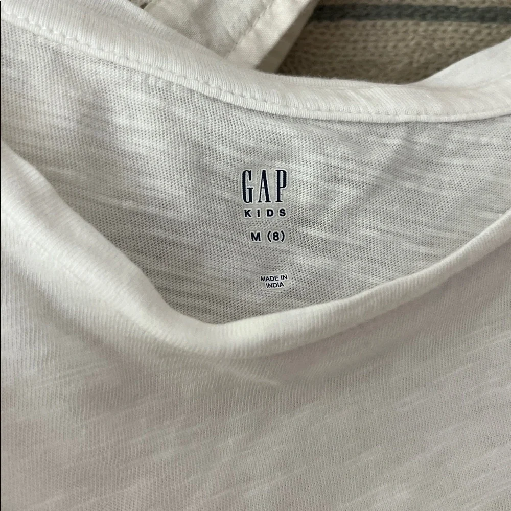GAP + Old Navy Girls 8 White Eyelet Ruffle Sleeve Blouses